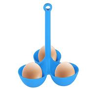 Coquetiers en Silicone - Support pour œufs durs - Résistant à la Chaleur - Cuiseur à œufs en Silicone - Cuisine créatif - avec 3 grilles - pour la Cuisson et la pochage des œufs
