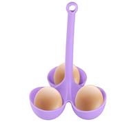 Coquetiers en Silicone - Support pour Œufs Durs Résistant à la Chaleur - Cuiseur et Pocheur avec 3 Grilles - Outil de Cuisine Créatif