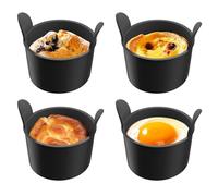 Coquetiers pour pocher des œufs, pocheuses à œufs en silicone,Moule à pocher les en silicone, 4 pièces - Cuiseur à pochés, boîtes à gaufres pour micro-ondes, four, cuisson des sur la