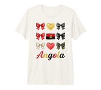 Coquette Angola Drapeau Angolais Filles T-Shirt Haut de Gamme