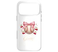 Coquette Baseball Love of The Game Girls Pink Bow Esthétique Coque pour iPhone 17 Pro Max