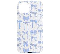 Coquette Blue Bows and Ribbons Pattern Romantic Style Coque pour iPhone 15 Plus