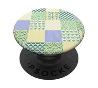Coquette Botanic Floral Patchwork Quilt Aesthetic Soft Girl PopSockets PopGrip Adhésif