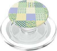Coquette Botanic Floral Patchwork Quilt Aesthetic Soft Girl PopSockets PopGrip pour MagSafe
