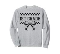 Coquette Bow 1ère année Preppy First Day of First Grade Girl Sweatshirt