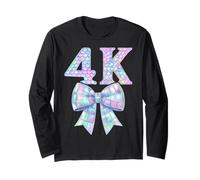 Coquette Bow 4K Preppy Kid Pre-K4 Girl PK4 1er Jour d'école Manche Longue
