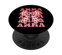 Coquette Bow Amma Nom Esthétique Femme Fête des Mères Design PopSockets PopGrip Adhésif
