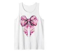 Coquette Bow Bubble Tea Boba Milk Tea Motif Fille Rose Débardeur