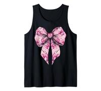 Coquette Bow Bubble Tea Boba Milk Tea Motif Fille Rose Débardeur