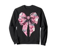 Coquette Bow Cardiologie Infirmière CVICU ICU CICU Cardiologie Soins infirmiers Sweatshirt