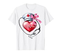 Coquette Bow Cardiologie Infirmière CVICU ICU CICU Cardiologie Soins infirmiers T-Shirt