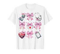 Coquette Bow Cardiologie Infirmière CVICU ICU CICU Cardiologie Soins infirmiers T-Shirt