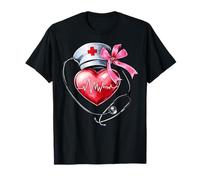 Coquette Bow Cardiologie Infirmière CVICU ICU CICU Cardiologie Soins infirmiers T-Shirt