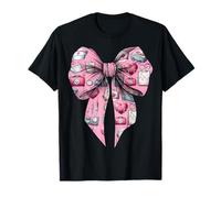 Coquette Bow Cardiologie Infirmière CVICU ICU CICU Cardiologie Soins infirmiers T-Shirt