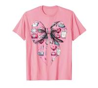 Coquette Bow Cardiologie Infirmière CVICU ICU CICU Cardiologie Soins infirmiers T-Shirt