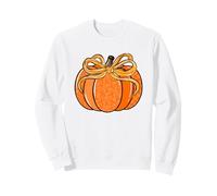Coquette Bow Citrouille et Ruban Orange Sweatshirt