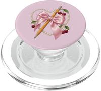 Coquette Bow Crayon Enseignant Mignon Rentrée Scolaire Esthétique PopSockets PopGrip pour MagSafe