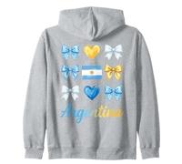 Coquette Bow Drapeau Argentine Argentine Cœurs Mignon Filles Sweat à Capuche