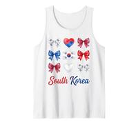 Coquette Bow Drapeau Corée du Sud Corée du Sud Cœurs Débardeur
