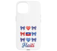 Coquette Bow Drapeau Haïtien Haïti Mignon Filles Coque pour iPhone 15