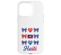 Coquette Bow Drapeau Haïtien Haïti Mignon Filles Coque pour iPhone 15 Pro Max