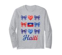 Coquette Bow Drapeau Haïtien Haïti Mignon Filles Manche Longue