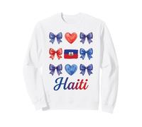 Coquette Bow Drapeau Haïtien Haïti Mignon Filles Sweatshirt