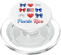 Coquette Bow Drapeau Porto Rico Coeurs Mignon Filles PopSockets PopGrip pour MagSafe