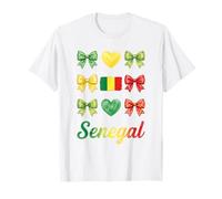 Coquette Bow Drapeau Sénégal Sénégal Cute Girls T-Shirt