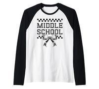 Coquette Bow Enseignant Collège Femme Enfant Preppy Girly Manche Raglan