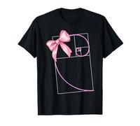 Coquette Bow Fibonacci Golden Ratio Sacred Geometry Girl T-Shirt