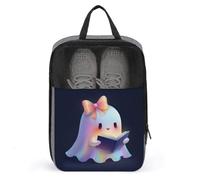 Coquette Bow Ghost Reading Book Sac à chaussures pour voyage usage quotidien Anti-poussière Sac de rangement Sac de rangement pour chaussures de golf