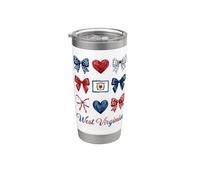 Coquette Bow Girls de Virginie-Occidentale Gobelet isotherme en acier inoxydable double paroi