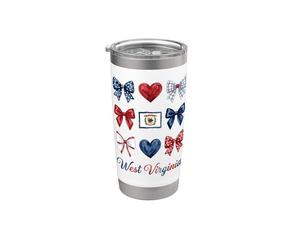 Coquette Bow Girls de Virginie-Occidentale Gobelet isotherme en acier inoxydable double paroi