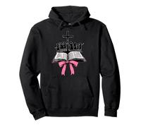 Coquette Bow Jeune Pasteur Prédicateur Bible Croix Fille Maman Sweat à Capuche