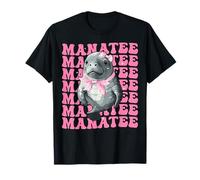 Coquette Bow Lamantin Floaty Pomme de terre Vache de mer Fille Maman Maman T-Shirt