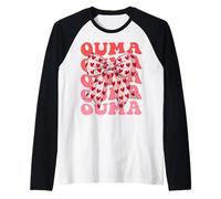 Coquette Bow Ouma Nom Esthétique Femme Fête des Mères Design Manche Raglan
