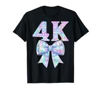 Coquette Bow Preppy 4K Girly Girl Kid 1er Jour de pré-Maternelle 4 PK4 T-Shirt