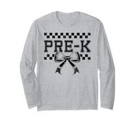 Coquette Bow Preppy I'm Ready for Pre K 1st Day of PreK Girl Manche Longue