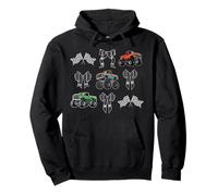 Coquette Bow Race Monster Truck Racing Checkered Flag Racer Sweat à Capuche