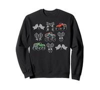 Coquette Bow Race Monster Truck Racing Checkered Flag Racer Sweatshirt
