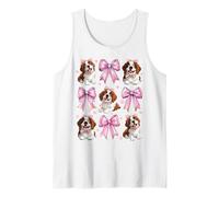 Coquette Bow St. Bernard Chien Maman Fille Rose Fête des Mères Débardeur
