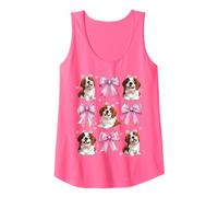 Coquette Bow St. Bernard Chien Maman Fille Rose Fête des Mères Débardeur