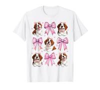 Coquette Bow St. Bernard Chien Maman Fille Rose Fête des Mères T-Shirt