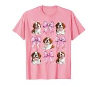 Coquette Bow St. Bernard Chien Maman Fille Rose Fête des Mères T-Shirt