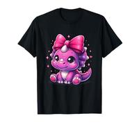Coquette Bow Triceratops Dinosaure Ruban Rose Maman Fille T-Shirt