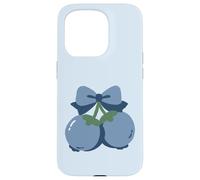 Coquette Bow with Blueberry Kawaii Charm Coque pour iPhone 15 Pro