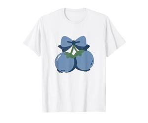 Coquette Bow with Blueberry Kawaii Charm T-Shirt