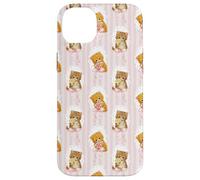 Coquette Chats sur Rayures et nœuds Aquarelle Rose Coque pour iPhone 14 Plus