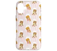 Coquette Chats sur Rayures et nœuds Aquarelle Rose Coque pour iPhone 16 Plus